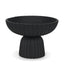 Mercana Ciaran Smooth Fluted Matte Black Metal Decorative Bowl