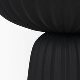 Mercana Ciaran Smooth Fluted Matte Black Metal Decorative Bowl