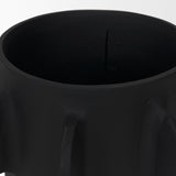Mercana Deacon Small Matte Black Metal Canister with Sculptural Handles