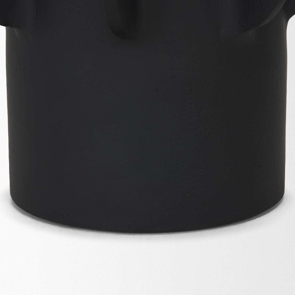 Mercana Deacon Small Matte Black Metal Canister with Sculptural Handles