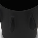Mercana Deacon Large Matte Black Metal Canister with Sculptural Handles