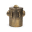 Mercana Deacon Large Antiqued Gold Metal Canister with Sculptural Handles