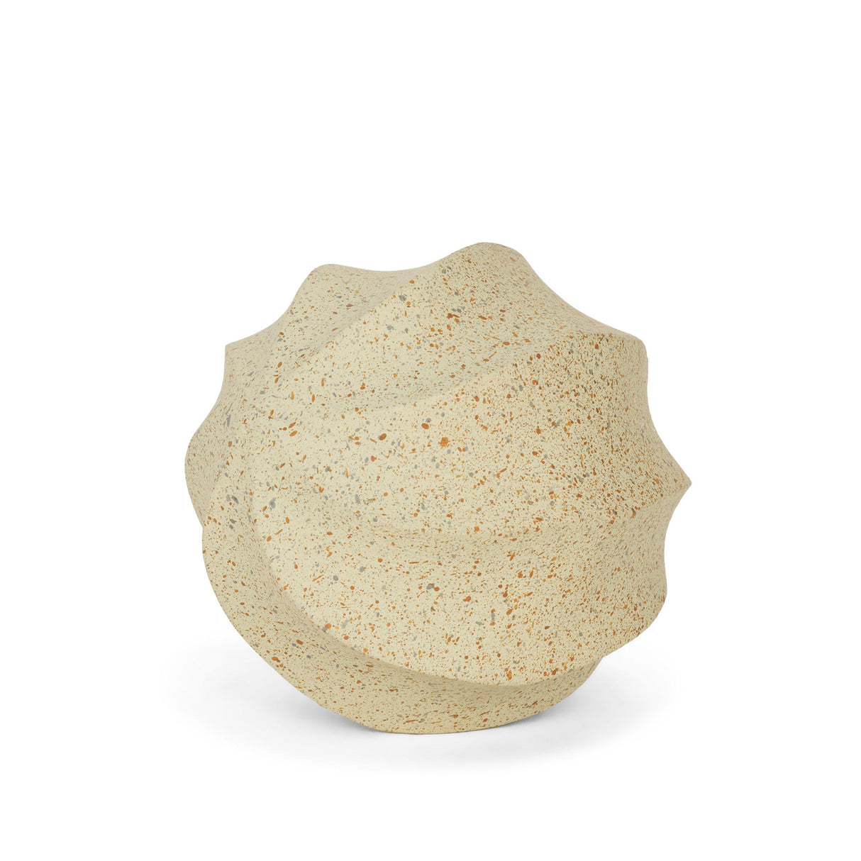 Mercana Imani Small Sculptural Textured Beige Metal Decorative Orb Object