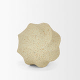 Mercana Imani Small Sculptural Textured Beige Metal Decorative Orb Object