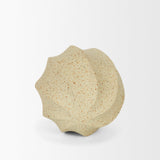 Mercana Imani Small Sculptural Textured Beige Metal Decorative Orb Object