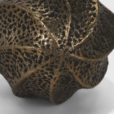 Mercana Imani Large Sculptural Textured Antiqued Gold Metal Decorative Orb Object