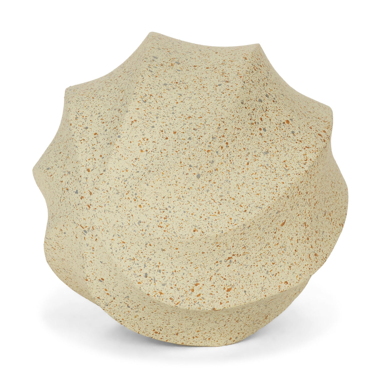Mercana Imani Large Sculptural Textured Beige Metal Decorative Orb Object