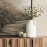 Mercana Imani Large Sculptural Textured Beige Metal Decorative Orb Object