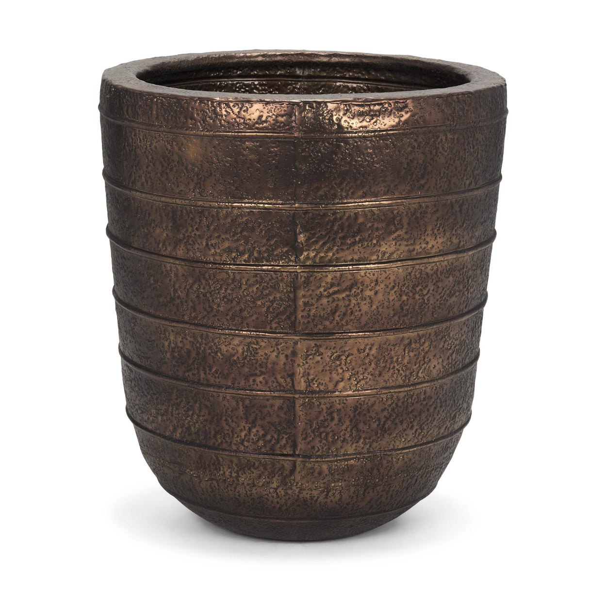 Mercana Aivana Extra Large Antiqued Gold Metal Floor Vase
