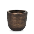 Mercana Aivana Large Antiqued Gold Metal Floor Vase