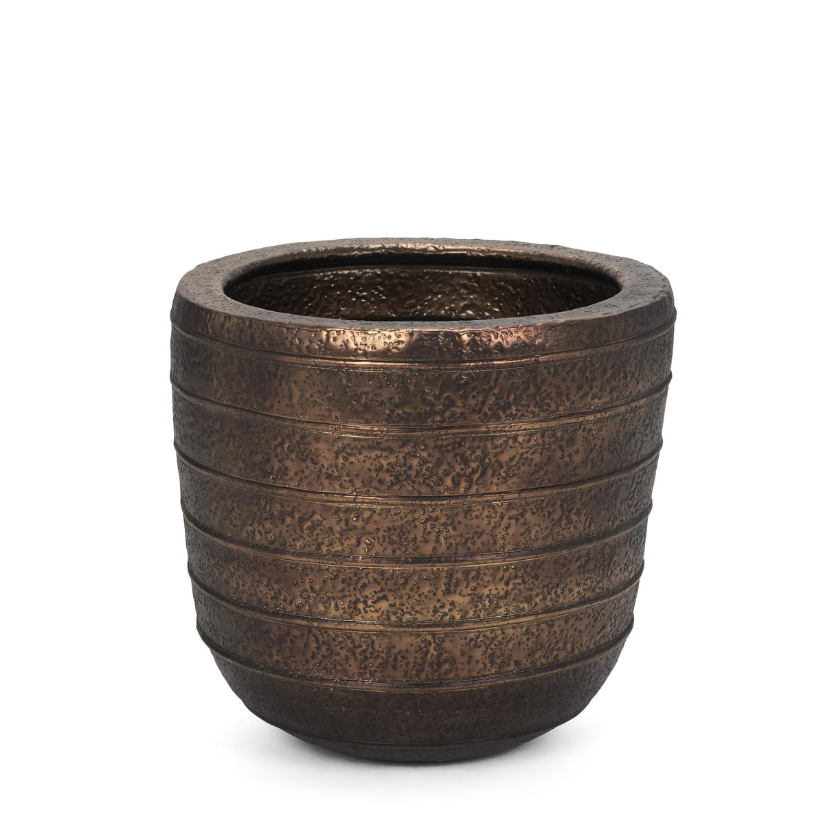Mercana Aivana Large Antiqued Gold Metal Floor Vase