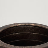 Mercana Aivana Large Antiqued Gold Metal Floor Vase