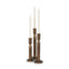 Mercana Declan Antiqued Brass Cast Metal Taper Candle Holder
