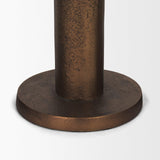 Mercana Declan Antiqued Brass Cast Metal Taper Candle Holder