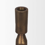 Mercana Declan Antiqued Brass Cast Metal Taper Candle Holder