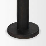 Mercana Declan Textured Matte Black Cast Metal Taper Candle Holder