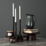 Mercana Anya Matte Black Scalloped Petal Cast Metal Jug