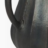 Mercana Anya Matte Black Scalloped Petal Cast Metal Jug