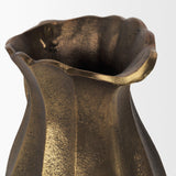 Mercana Anya Antiqued Brass Scalloped Petal Cast Metal Jug