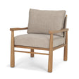 Mercana Witton Gray Fabric Beech Wood Slingback Backrest Accent Lounge Chair