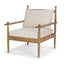 Mercana Danni Beige Fabric Beech Wood Framed Accent Lounge Chair
