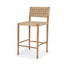 Mercana Brinley Woven Paper Rope w/ Brown Wood Frame Counter Stool