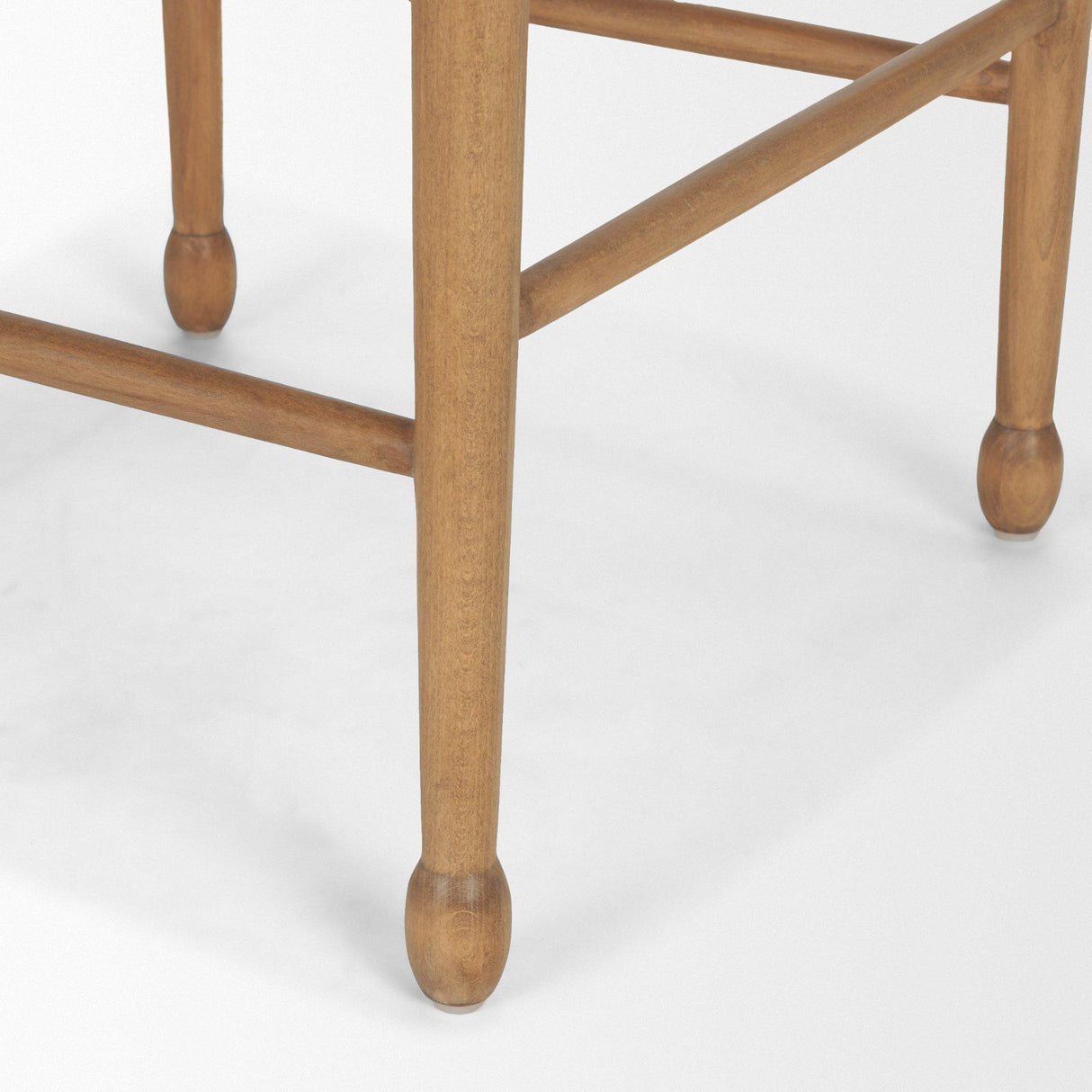 Mercana Brinley Woven Paper Rope w/ Brown Wood Frame Counter Stool