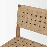Mercana Brinley Woven Paper Rope w/ Brown Wood Frame Counter Stool