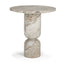 Mercana Nylah Solid Pink Marble Round Accent Table