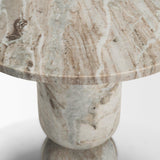 Mercana Nylah Solid Pink Marble Round Accent Table