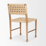 Mercana Brinley Woven Paper Rope w/ Brown Wood Frame Dining Chair