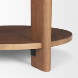 Mercana Hisako Mid Brown Open Round Accent Table