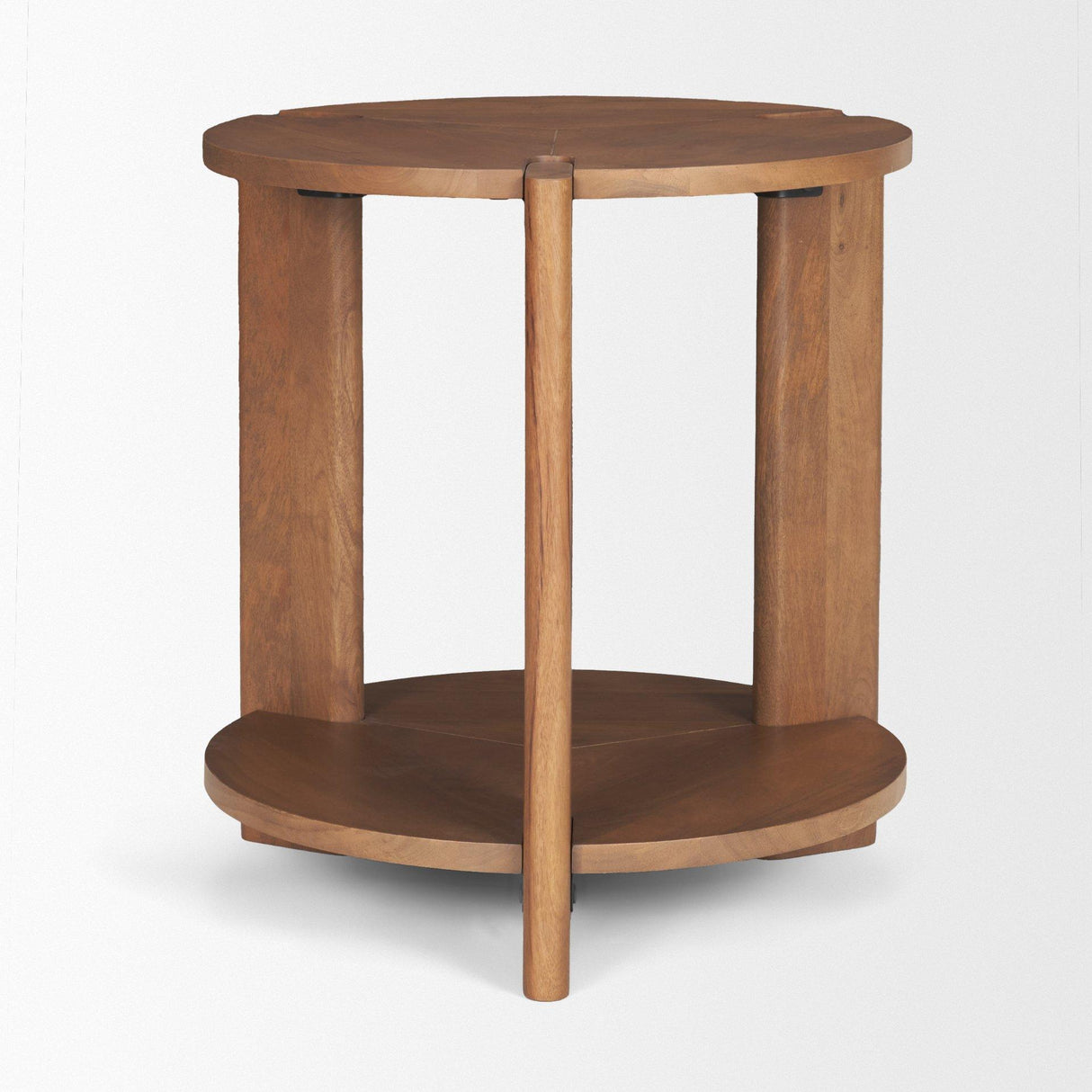 Mercana Hisako Mid Brown Open Round Accent Table