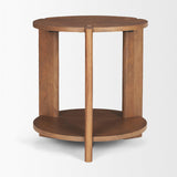 Mercana Hisako Mid Brown Open Round Accent Table