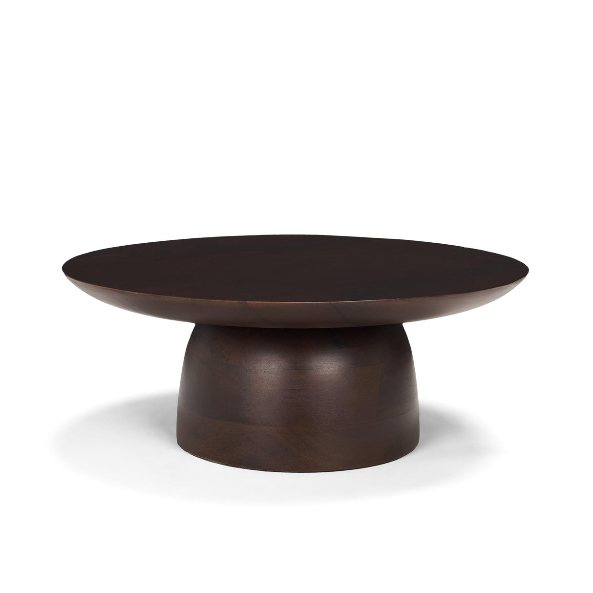 Mercana Sadira Small Mid-Dark Brown Solid Wood Round Riser