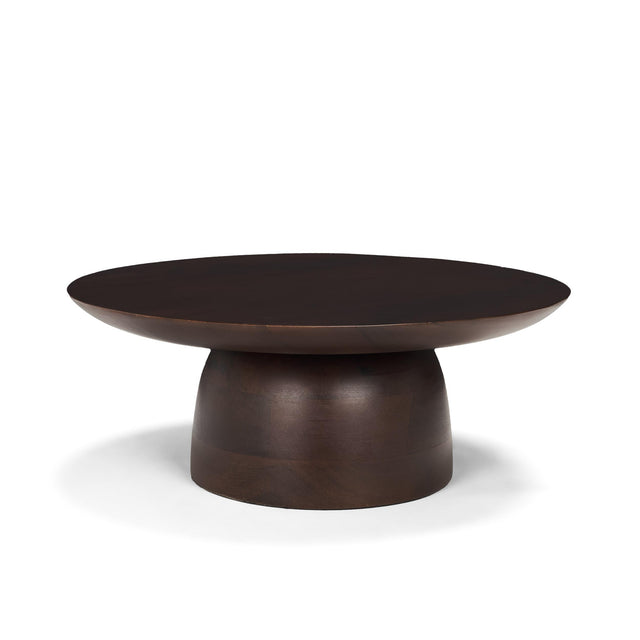 Mercana Sadira Small Mid-Dark Brown Solid Wood Round Riser