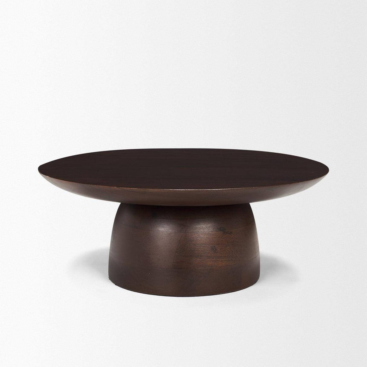 Mercana Sadira Small Mid-Dark Brown Solid Wood Round Riser