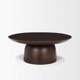 Mercana Sadira Small Mid-Dark Brown Solid Wood Round Riser