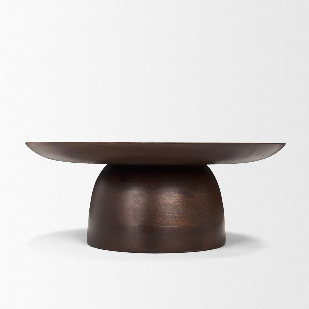 Mercana Sadira Small Mid-Dark Brown Solid Wood Round Riser