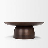 Mercana Sadira Small Mid-Dark Brown Solid Wood Round Riser