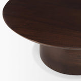 Mercana Sadira Small Mid-Dark Brown Solid Wood Round Riser