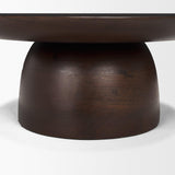 Mercana Sadira Small Mid-Dark Brown Solid Wood Round Riser