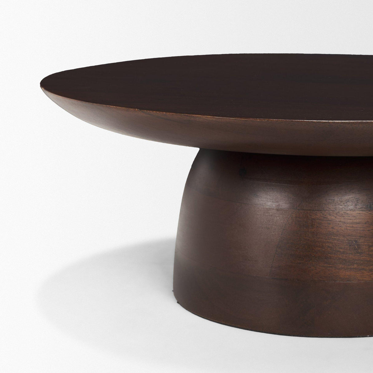Mercana Sadira Small Mid-Dark Brown Solid Wood Round Riser