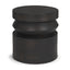 Mercana Rashama Dark Brown Wood Stacked Geometric Round Accent Table