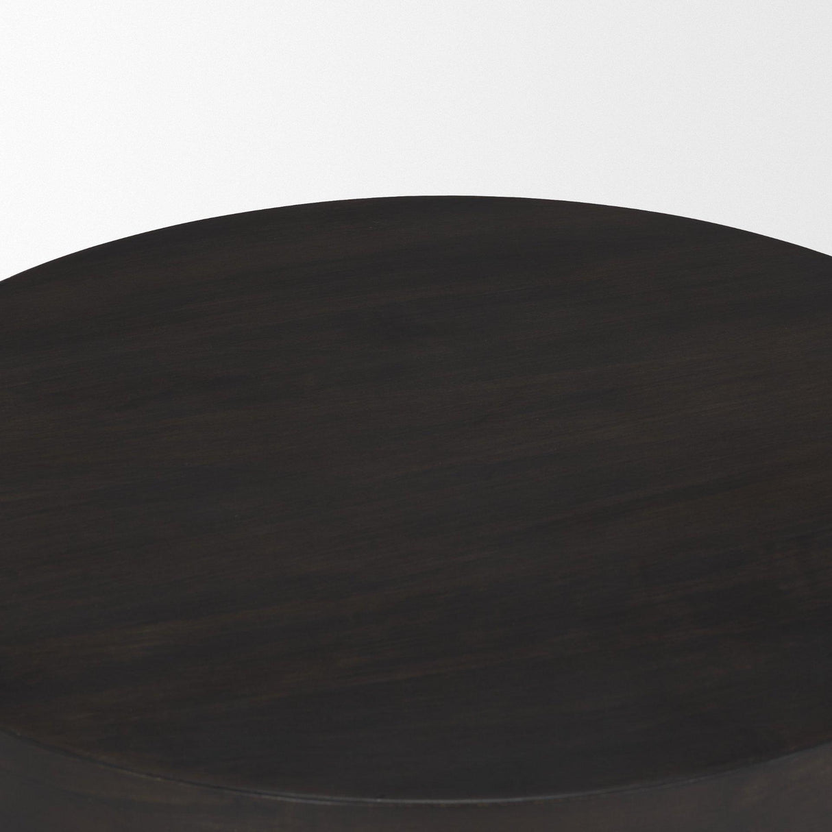 Mercana Rashama Dark Brown Wood Stacked Geometric Round Accent Table