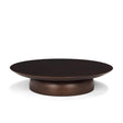 Mercana Sadira Large Mid-Dark Brown Solid Wood Round Riser