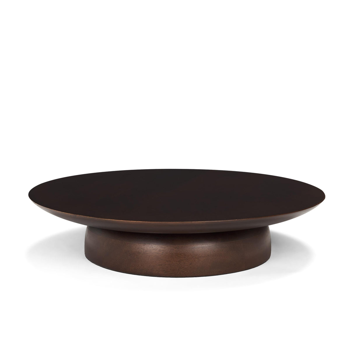 Mercana Sadira Large Mid-Dark Brown Solid Wood Round Riser