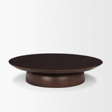 Mercana Sadira Large Mid-Dark Brown Solid Wood Round Riser
