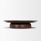 Mercana Sadira Large Mid-Dark Brown Solid Wood Round Riser