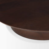 Mercana Sadira Large Mid-Dark Brown Solid Wood Round Riser